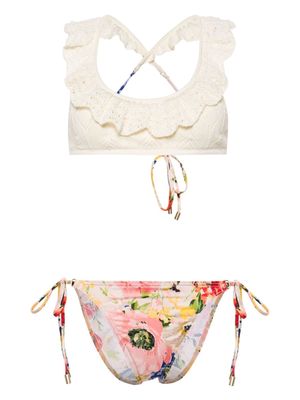 ZIMMERMANN Alight Frill bikini - Neutrals