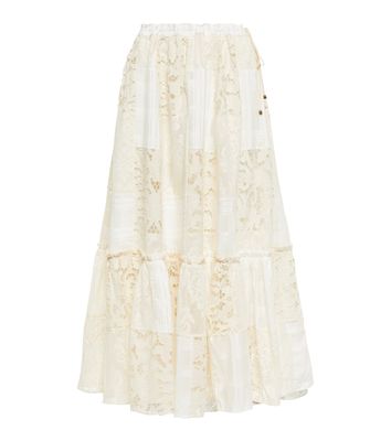 Zimmermann Andie cotton-blend midi skirt