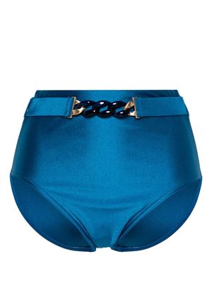 ZIMMERMANN August belted bikini bottoms - Blue