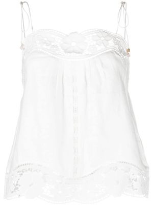 ZIMMERMANN August broderie-anglaise linen top - White