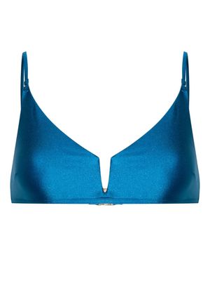 ZIMMERMANN August V-neck bikini top - Blue