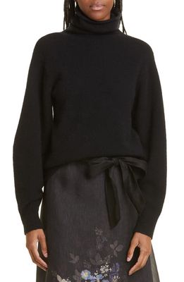 Zimmermann Brushed Merino Wool Turtleneck Sweater in Black
