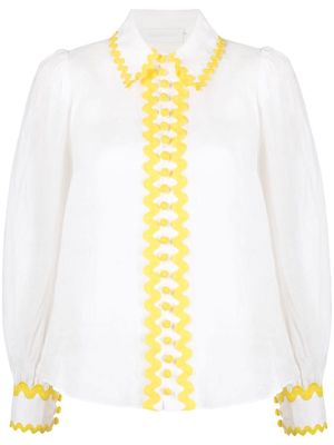 ZIMMERMANN Cira crochet-button shirt - Neutrals