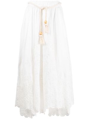 ZIMMERMANN Clover broderie anglaise skirt - White