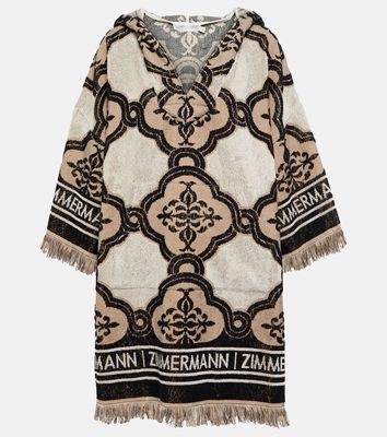 Zimmermann Clover intarsia cotton terry kaftan