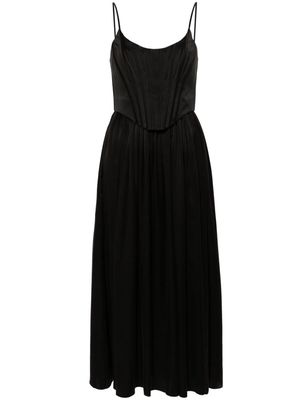 ZIMMERMANN corset silk midi dress - Black