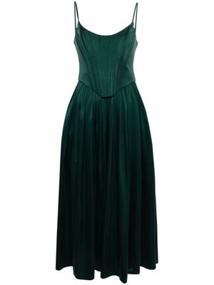 ZIMMERMANN corset silk midi dress - Green