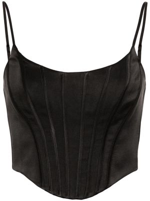 ZIMMERMANN corset-style silk top - Black