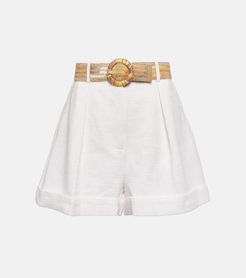 Zimmermann Devi high-rise cotton shorts
