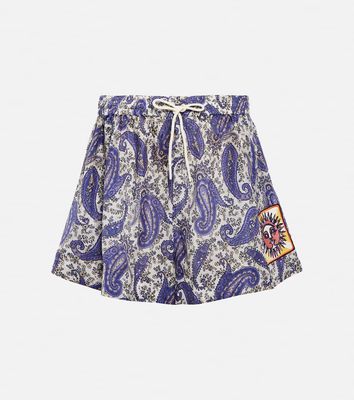 Zimmermann Devi paisley-print silk shorts