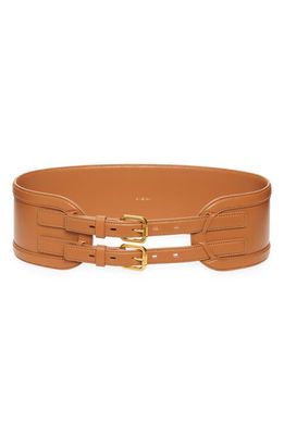 Zimmermann Double Buckle Leather Belt in Avalon