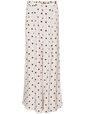 ZIMMERMANN Double Tuck polka-dot palazzo pants - Neutrals