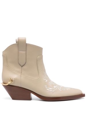 ZIMMERMANN Duncan 45mm leather ankle boots - Neutrals