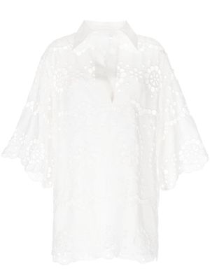 ZIMMERMANN floral-embroidered blouse - White