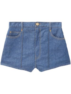 ZIMMERMANN high-rise denim mini shorts - Blue