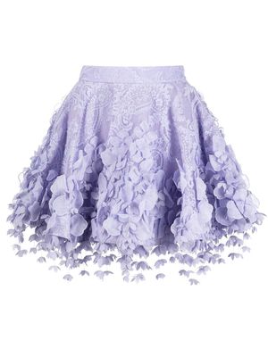 ZIMMERMANN High Tide lace mini skirt - Purple