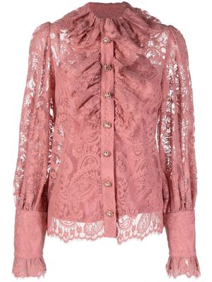 ZIMMERMANN Kaleidoscope lace blouse - Pink