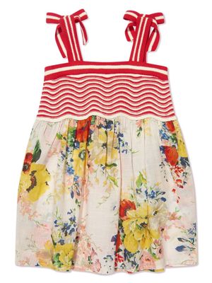 ZIMMERMANN Kids Alight floral cotton dress - Neutrals