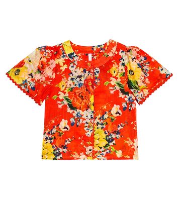 Zimmermann Kids Alight floral cotton top