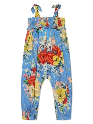 ZIMMERMANN Kids Alight floral-print jumpsuit - Blue