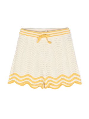 ZIMMERMANN Kids Alight knitted shorts - Yellow