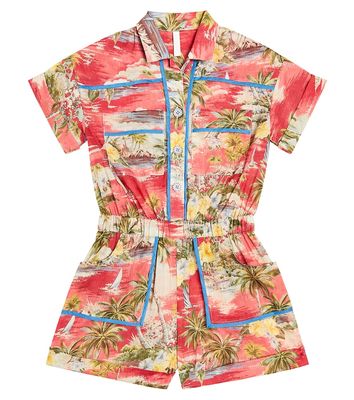 Zimmermann Kids Alight printed cotton playsuit