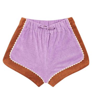 Zimmermann Kids August colorblocked terry shorts