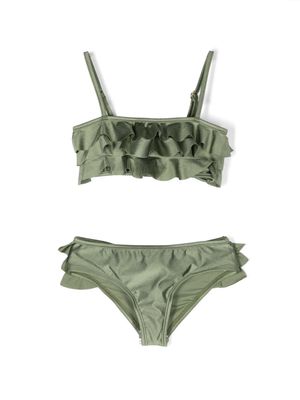 ZIMMERMANN Kids August lurex bikini set - Green
