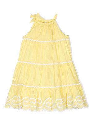 ZIMMERMANN Kids bow-detail dress - Yellow