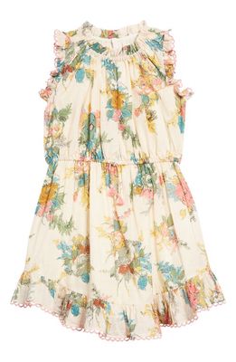 Zimmermann Kids' Clover Honey Peony Floral Sleeveless Flip Dress