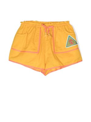 ZIMMERMANN Kids cotton drawstring-waist shorts - Yellow