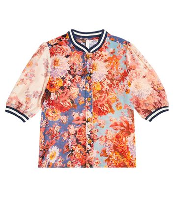 Zimmermann Kids Devi floral cotton blouson