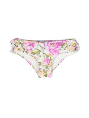 ZIMMERMANN Kids floral-print bikini bottoms - Purple
