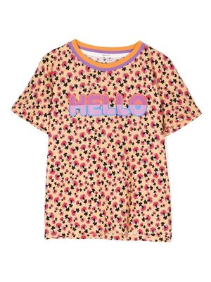 ZIMMERMANN Kids floral-print T-shirt - Orange