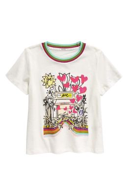 Zimmermann Kids' Halcyon Shop Graphic T-Shirt in Ivory