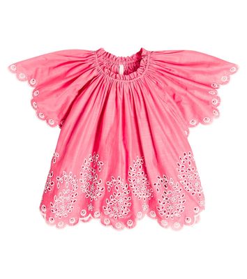 Zimmermann Kids Junie embroidered cotton top