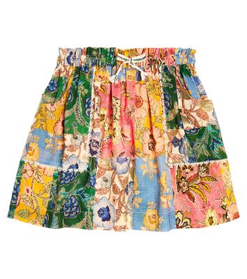 Zimmermann Kids Junie patchwork cotton skirt