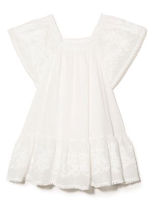 ZIMMERMANN Kids lace-embellished smock dress - White