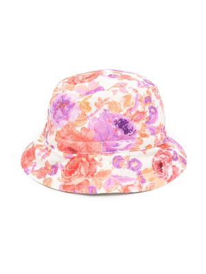 ZIMMERMANN Kids reversible floral-print bucket hat - Blue