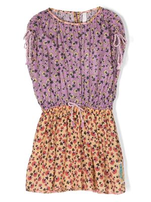 ZIMMERMANN Kids Tiggy ruched floral-print dress - Purple
