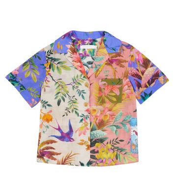 Zimmermann Kids Tropicana printed cotton shirt