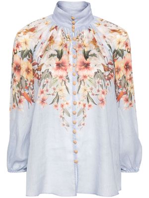 ZIMMERMANN Lexi Billow floral-print blouse - Blue
