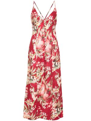 ZIMMERMANN Lexi floral-print slip dress - Red