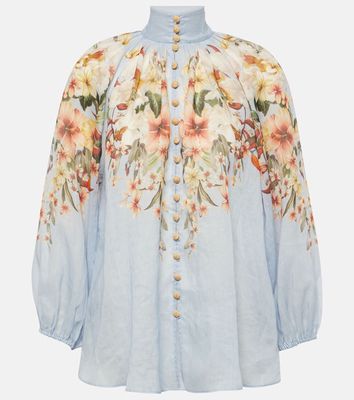 Zimmermann Lexi floral ramie blouse