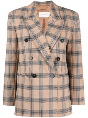 ZIMMERMANN Luminosity checked double-breasted blazer - Neutrals