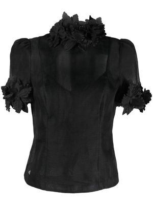 ZIMMERMANN Luminosity Liftoff floral-appliqué blouse - Black