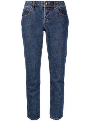 ZIMMERMANN Luminosity mid-rise cropped jeans - Blue