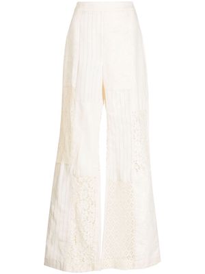 ZIMMERMANN Luminosity wide-leg trousers - Neutrals