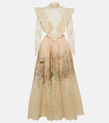 Zimmermann Lyrical linen and silk gown