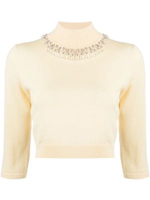 ZIMMERMANN Matchmaker crystal cropped jumper - Yellow